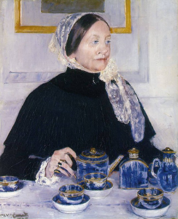 Mary Stevenson Cassatt - Lady at the tea table - 1923